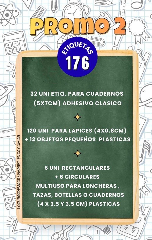 Producto - ETIQUETAS ESCOLARES PROMO 2