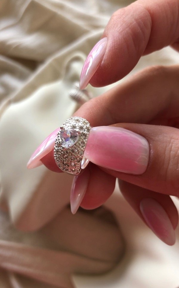 Producto - Aros argolla corazón strass