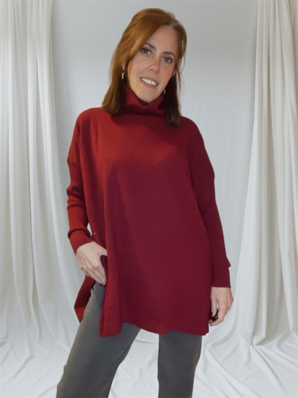Producto - Polerones Amplios Bremer Suaves Abarcan XL-XXL - Bordo Cherry -TRANSF 34.000