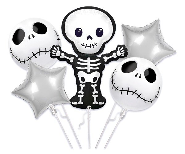 Producto - Set globos Halloween esqueleto 5 unidades