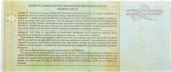 Producto - 2 Pesos - Lecop (Olivera - Arlia) Col. E#201 VF - 1