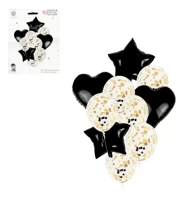 Producto - Set de globos corazon/estrella 10pcs - 6