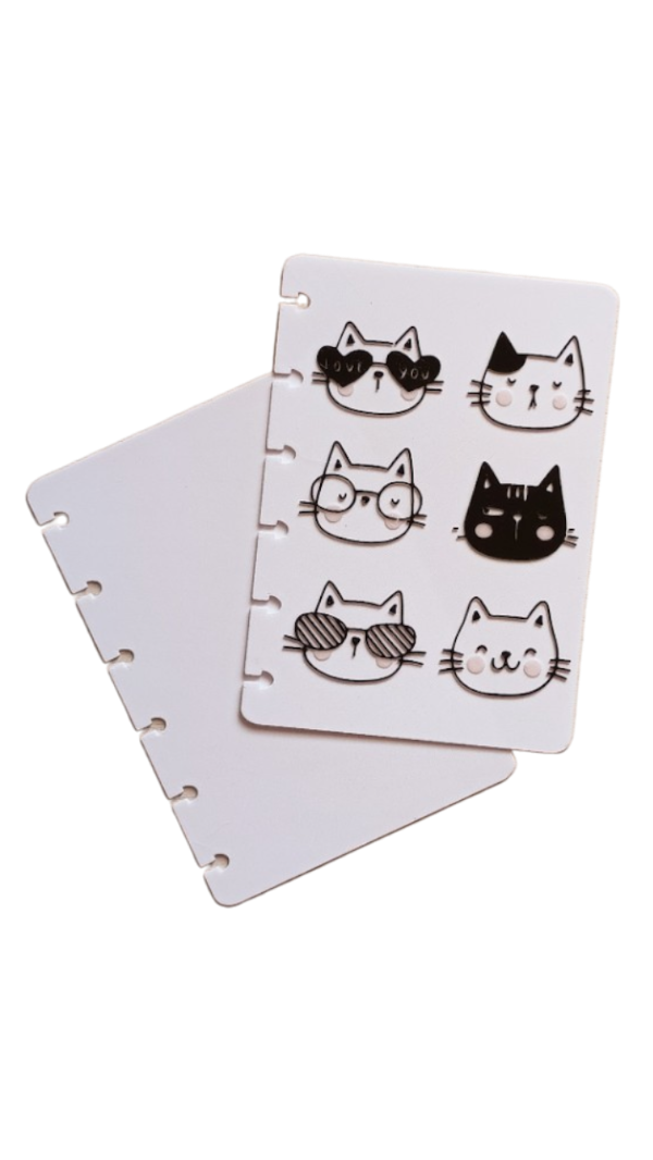 Producto - Tapas A6 Cuaderno Agenda De Disco Inteligente - Gatitos