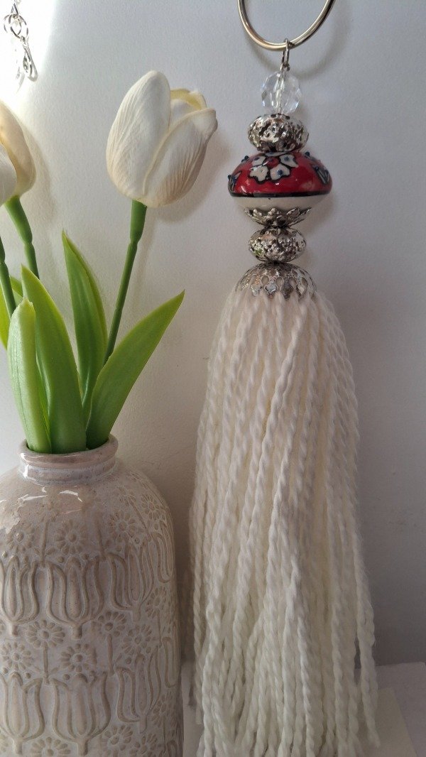 Producto - Borla Flor roja