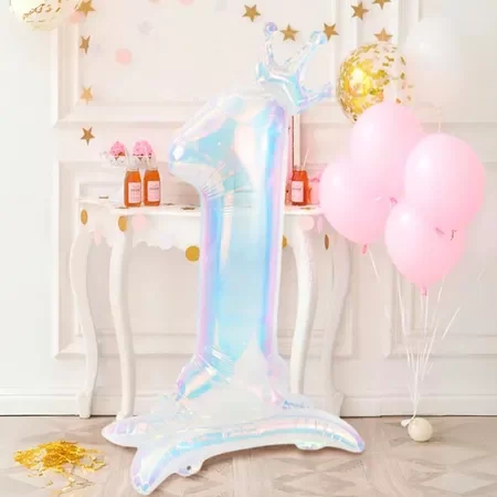 Producto - GLOBO NUMERO 1 + CORINITA IRIDISCENTE