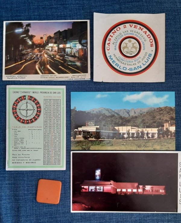 Producto - Lote Postales Ficha Calco Guía Apuesta Sobre Casino Merlo