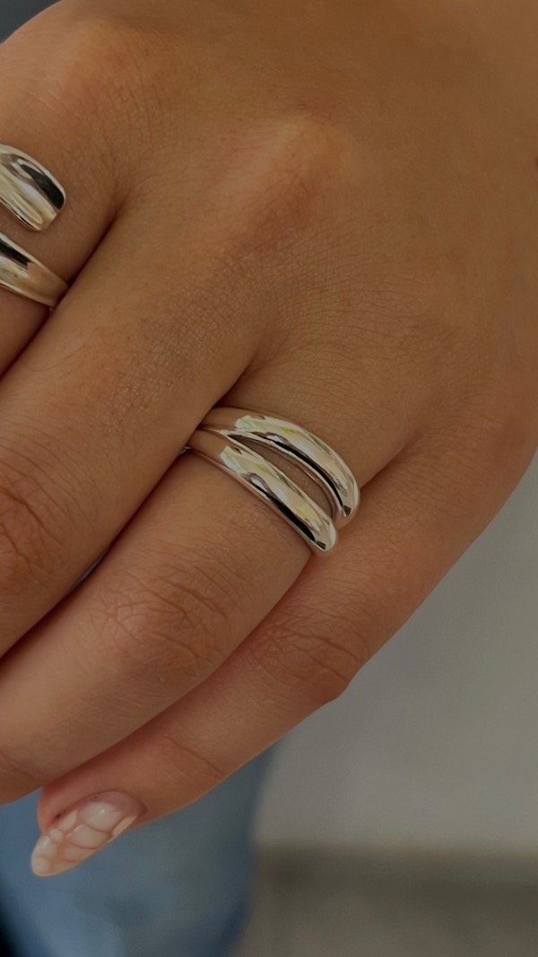 Producto - Anillo doble liso regulable