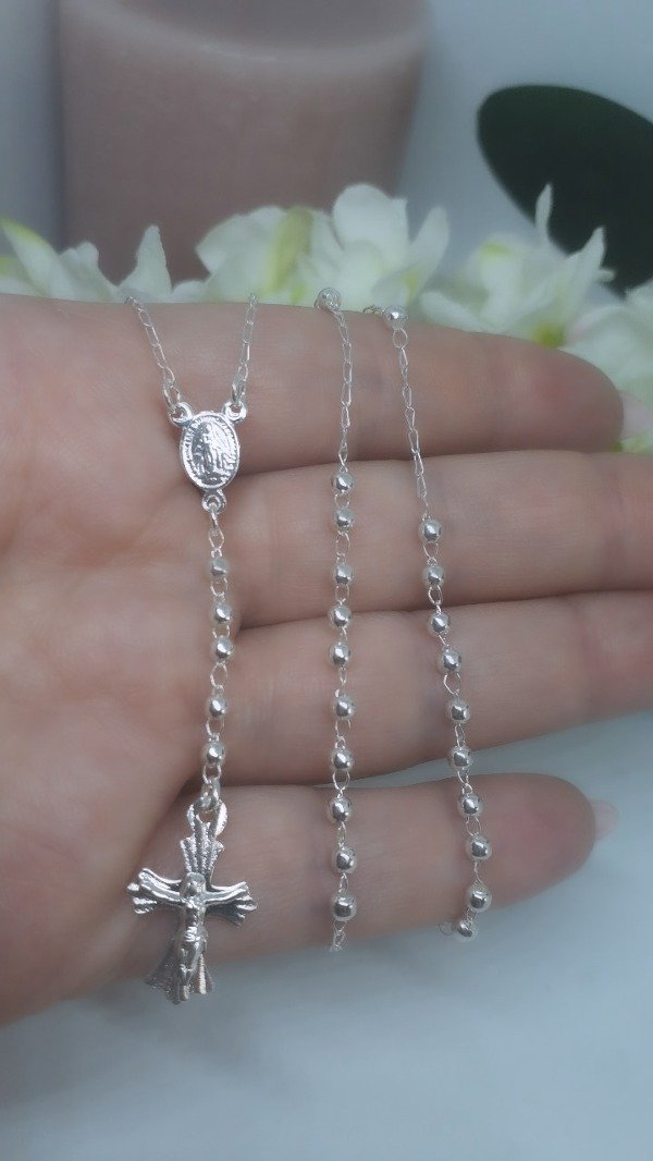 Producto - ROP99- ROSARIO PLATA 925 ITALIANA
