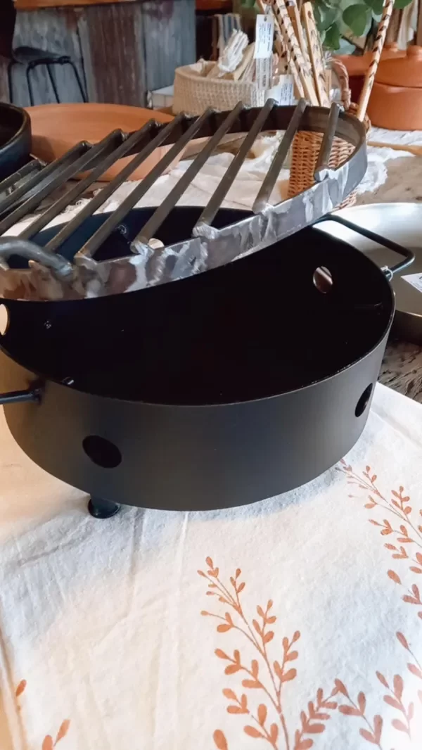 Producto - fogón de mesa con parrilla y fuente - 2