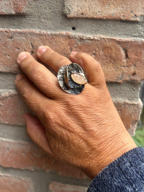 Producto - Anillo acero-dorado