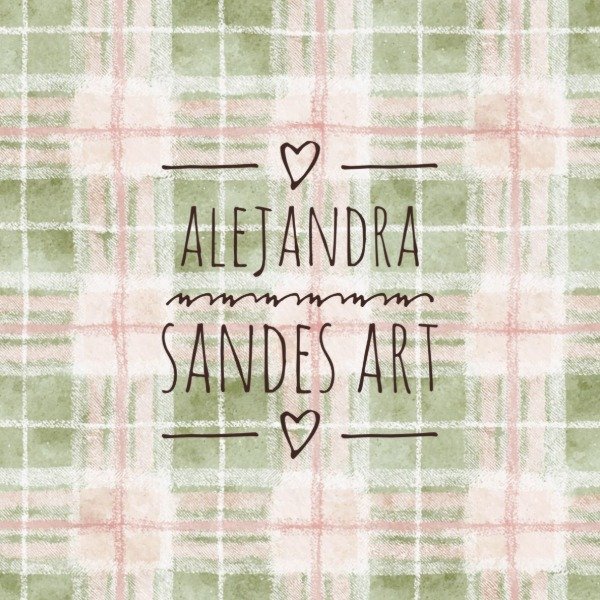 Producto - Tela escocesa acuarelada verde y rosa