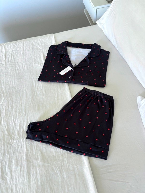 Producto - Pijama camisero Cupido (negro)