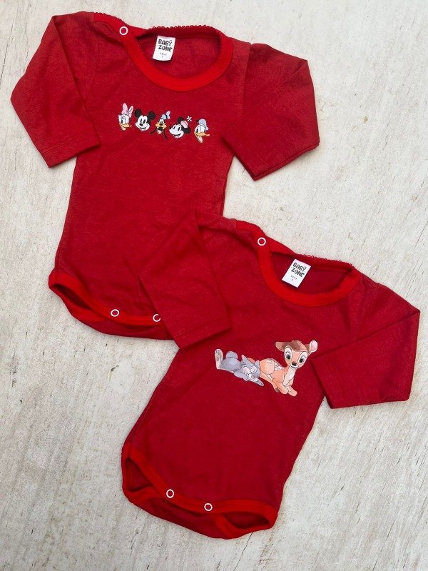 Producto - Body bambi/mickey rojo pack x4 - 1