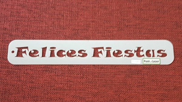 Producto - Stencil - 30 x 4,5 cm - Cod. Felices Fiestas