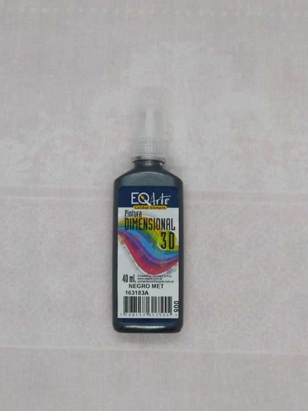 Producto - PINTURA DIMENSIONAL 3 D. NEGRO METALIZADO