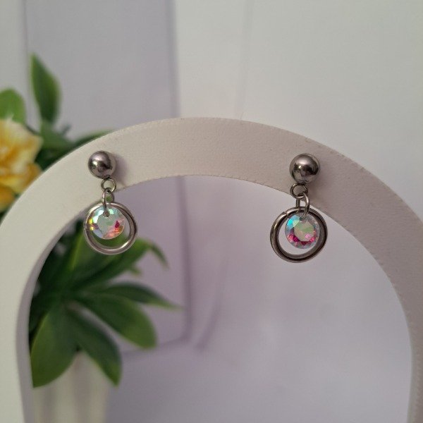 Producto - Aros Pasante Círculos Tornasolados - Código: 000331 - 1