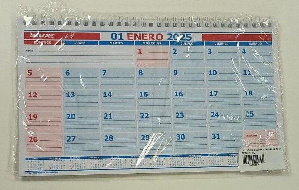 Producto - CALENDARIO PLANNER 2026 MENSUAL C/ESPIRAL 16x27cm