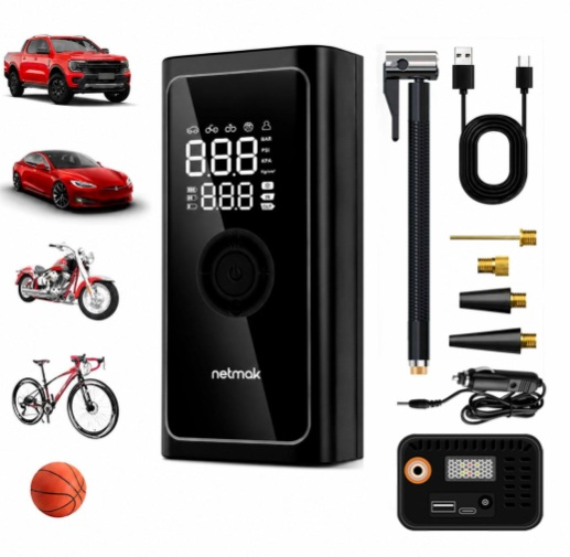 Producto - Compresor de aire/powerbank/linterna -portable -12v/usb-c -150psi max -25L./Min - 0