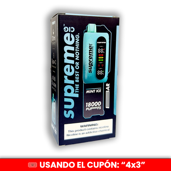 Producto - Supreme Cig  - Mint Ice (18.000 PUFFS)