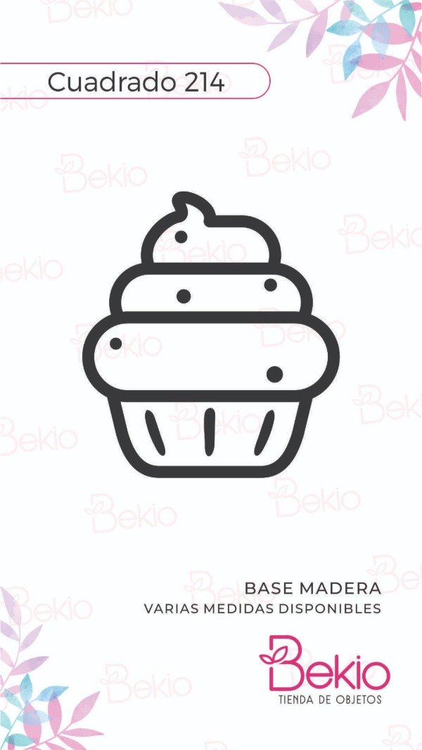 Producto - Sello Cuadrado 214 - Cup Cake