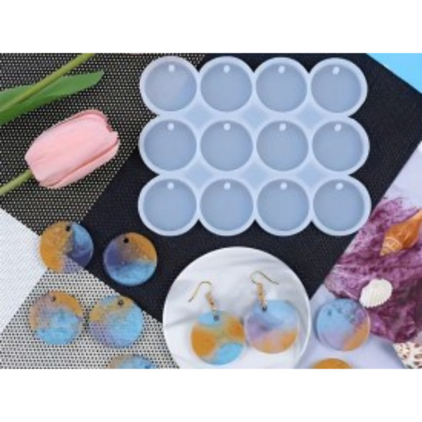 Producto - MOLDE SILICONA 12 DIJES CIRCULARES (BM3099)