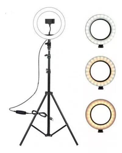 Producto - Aro con trípode 3O cm (Blanco)