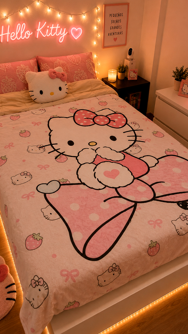 Producto - Manta micropolar Kitty dos plazas