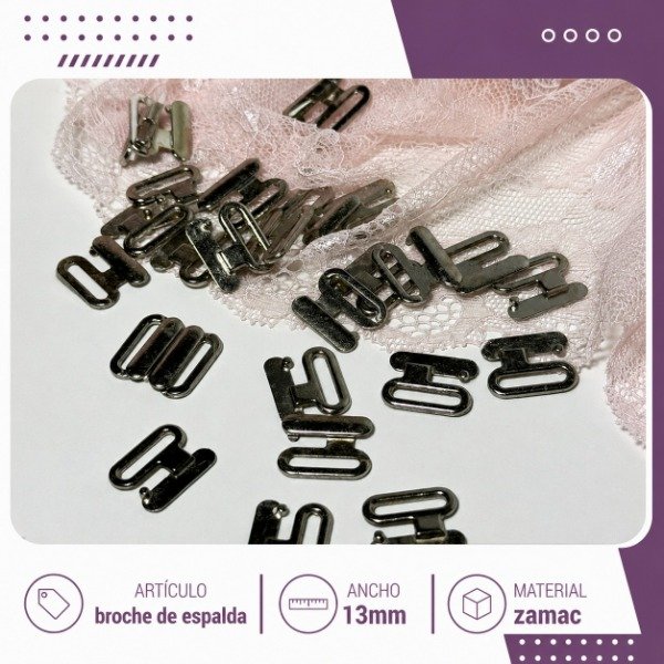 Producto - Broche de espalda zamac 13mm (10u)
