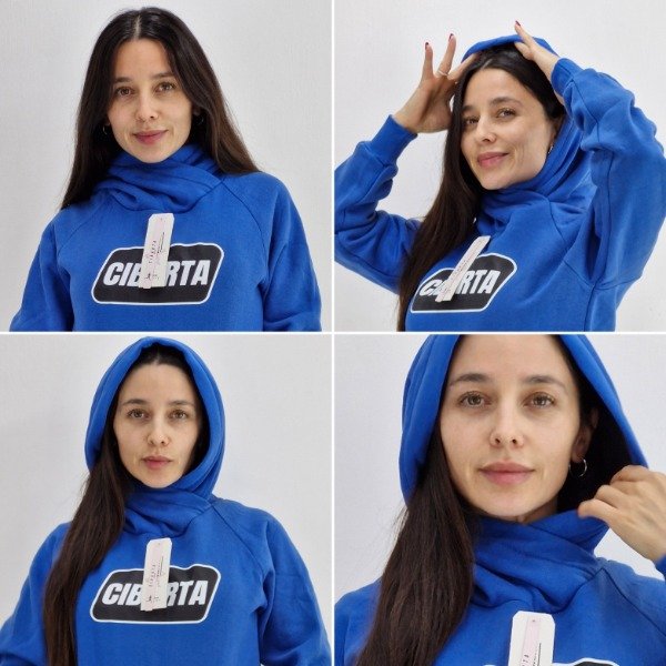 Producto - Canguro Cuello bote cruzado cibarta Modelo Finux Beta Azul