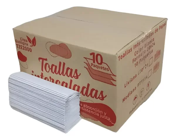 Producto - Toallas Intercaldas Alumax Blancas x 1500u