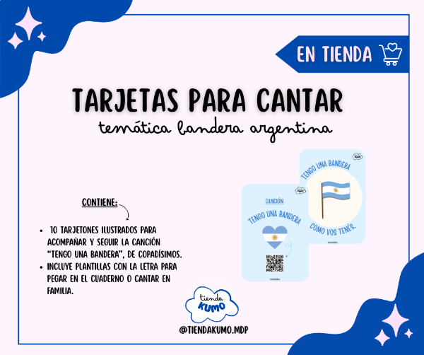 Producto - TARJETAS CANCIÓN TENGO UNA BANDERA- PDF