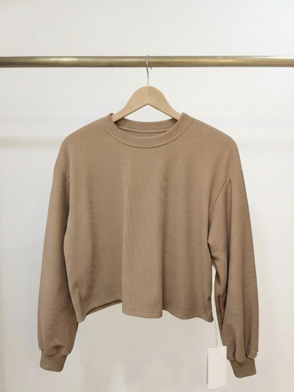 Producto - Buzo tela rayada - Beige - 0