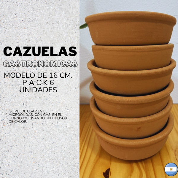 Producto - SET DE 6 CAZUELAS DE 16M