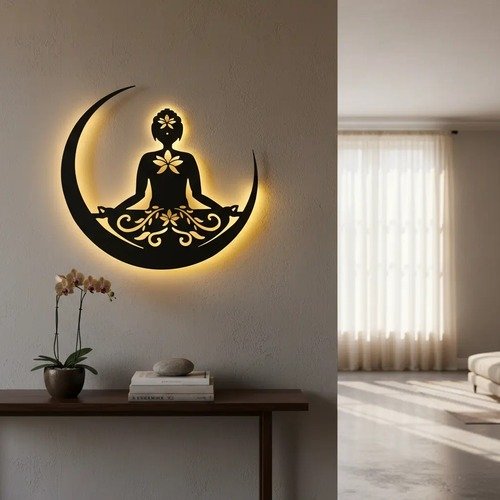 Producto - Cuadro Buda Meditación Con Luces Fibrofacil - 45x55 - 3