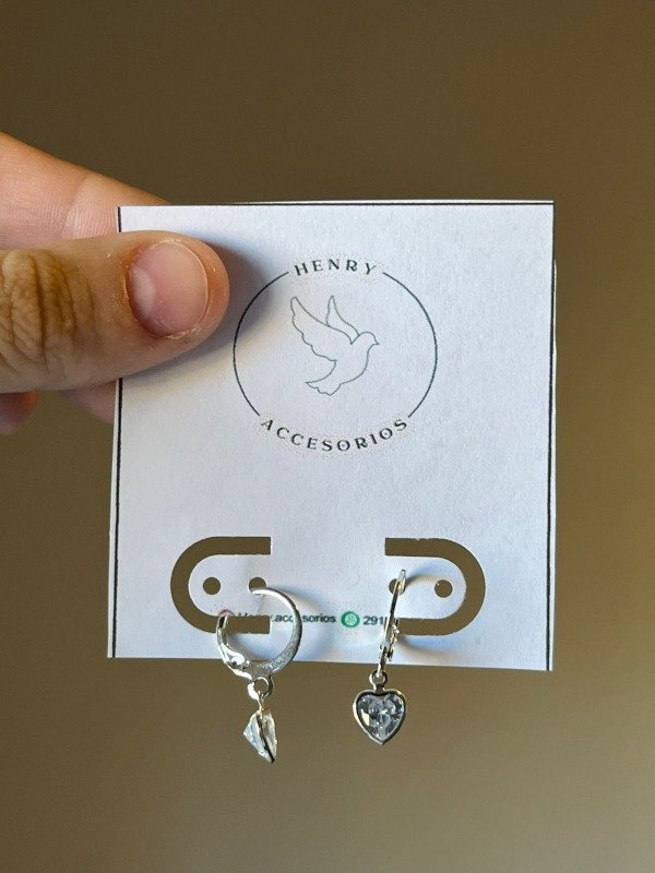 Producto - aros clip corazon