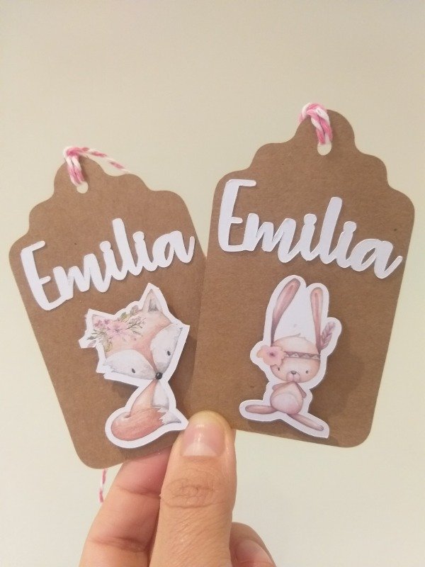 Producto - Tag 3D ANIMALITOS DEL BOSQUE WOODLAND - 3