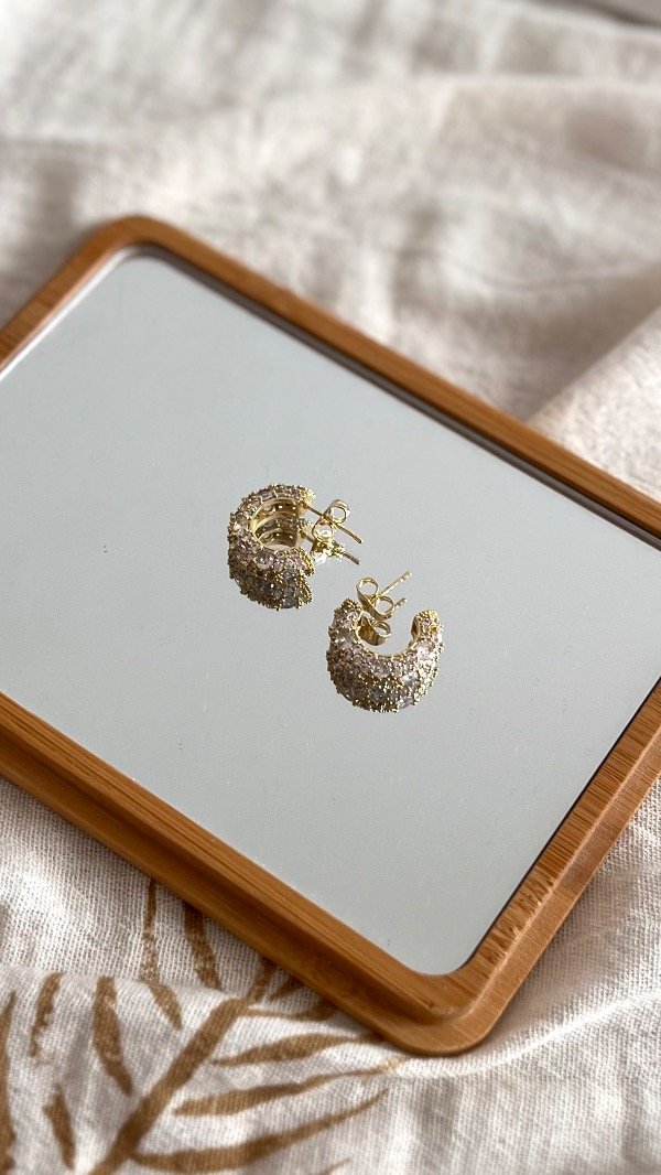 Producto - Aros Claus strass dorado