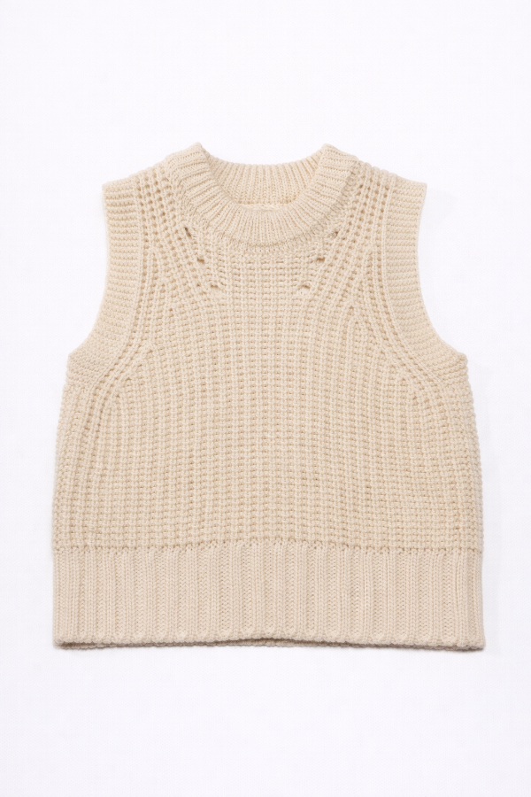 Producto - Chaleco tejido beige