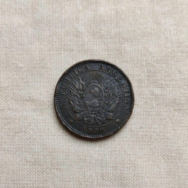 Producto - Moneda Argentina 2 Centavos-1892 -Bronce-Libertad - 1