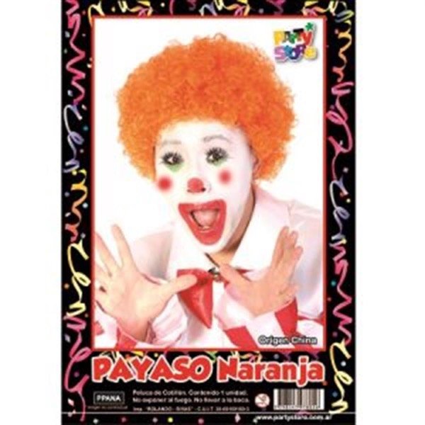 Producto - Peluca Payaso Naranja