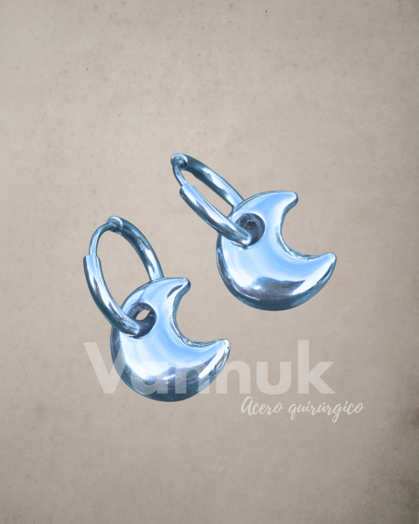 Producto - Aros argolla y dije luna clip P - 3