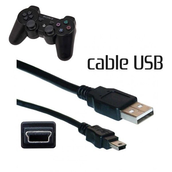 Producto - CABLE DE CARGA PARA JOYSTICK PS3 - MINI USB - 2