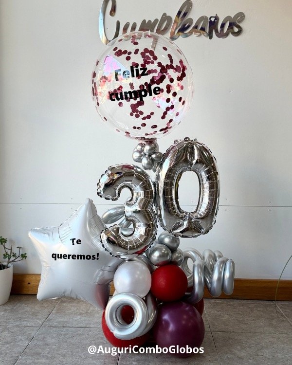 Producto - ARREGLO GLOBOS BOUQUET NUMERO 16" + BURBUJA - 5