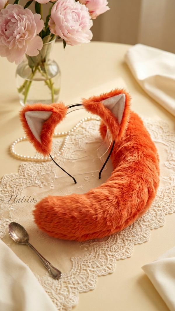 Producto - conjunto Panda Rojo - Red - Vincha simple + cola simple - 1