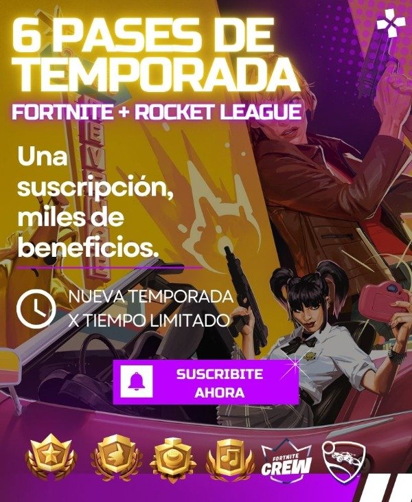 Producto - FORTNITE X 6 BATTLE PASS - TEMPORADA 7