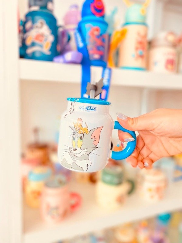 Producto - TAZA CON TAPA Y SORBETE TOM Y JERRY - BALI - 0