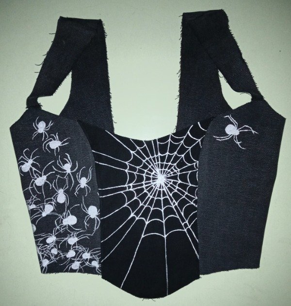 Producto - CORSET ARAÑAS Y TELADEARAÑAS JEANS RECICLADO