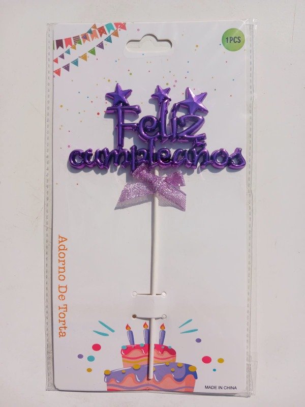 Producto - Cake Topper Acrílico "FC" Metalizado M06