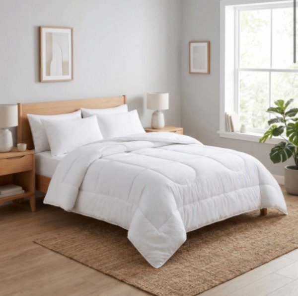 Producto - Acolchado Hotelero Super Soft 600 Hilos Blanco Paris