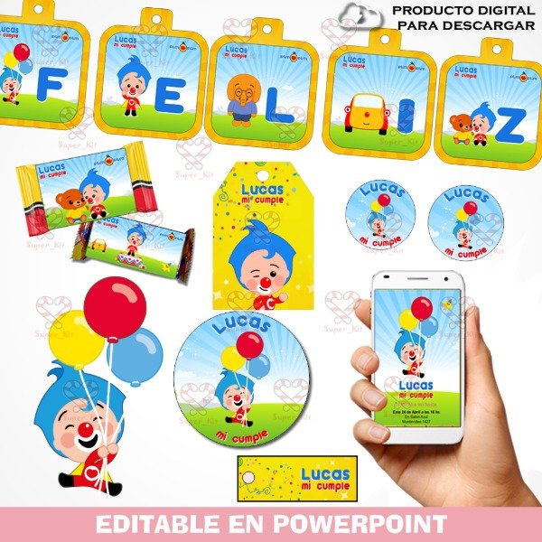 Producto - Kit Imprimible Plim Plim Editable